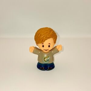 Fisher-Price Smiling Figure with Blonde Hair and Gray Shirt